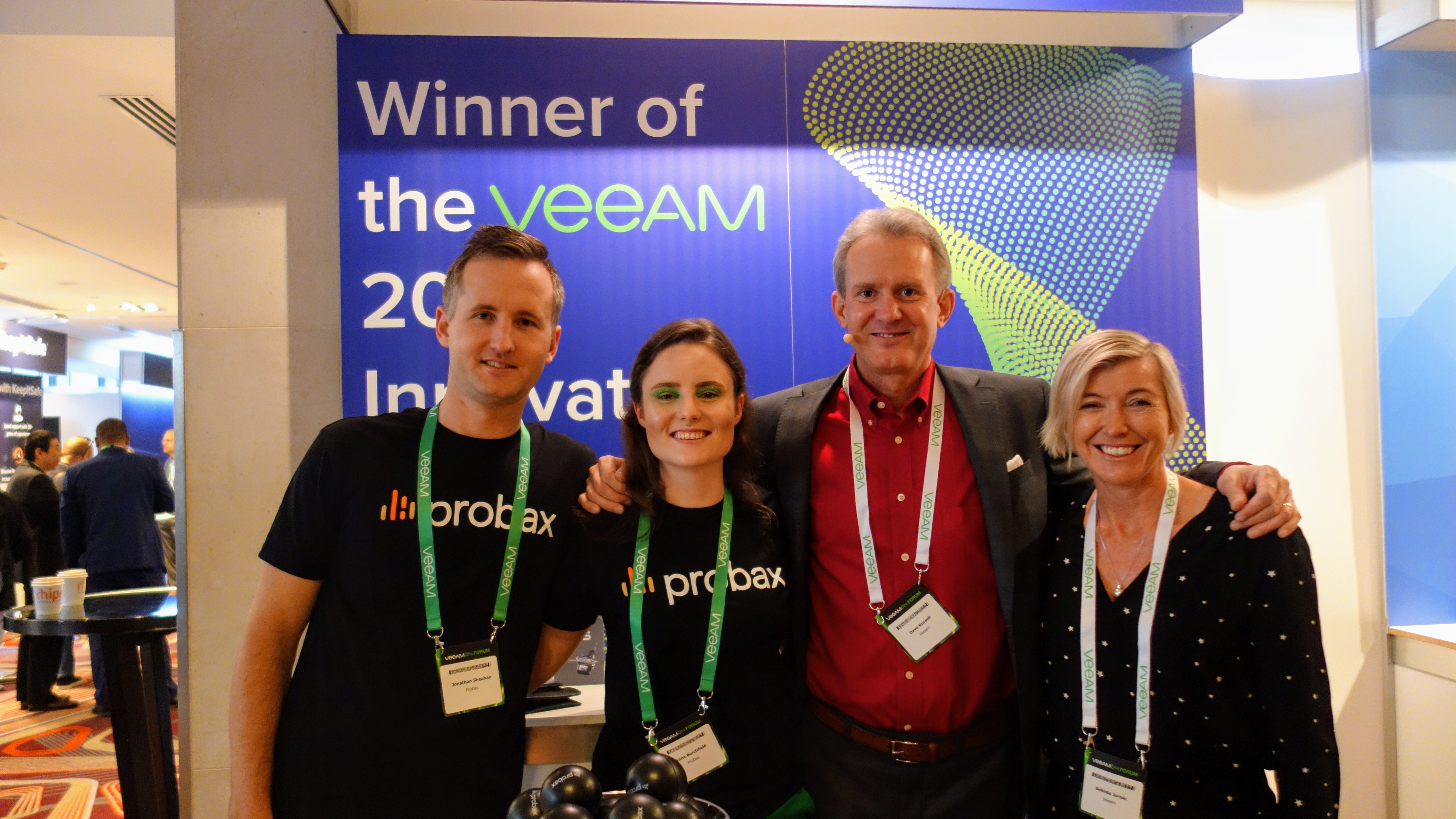 Probax Team with Dave Russell and Belinda Jurisic VeeamON Sydney 2018
